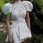 Robe Dentelle Manche Lanterne | Infinie Dentelle