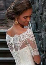 Robe de Mariée Manche Trois Quart Dentelle