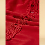 Robe Rouge Dentelle Patineuse