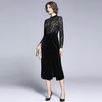 Robe Dentelle et Velours | Infinie Dentelle