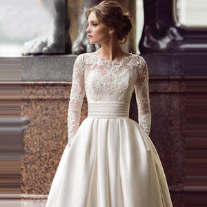 Robe de Mariée Dentelle Hiver