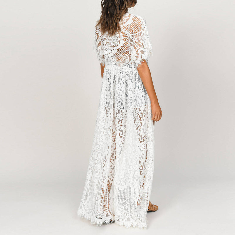 Robe Boho Blanche Dentelle | Infinie Dentelle