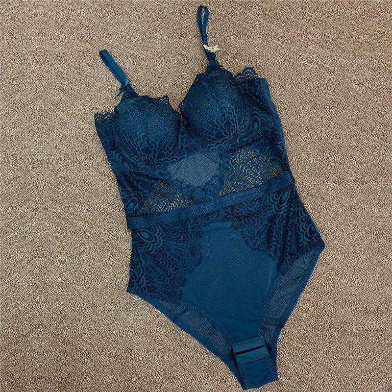 Body Noir Bretelle Dentelle