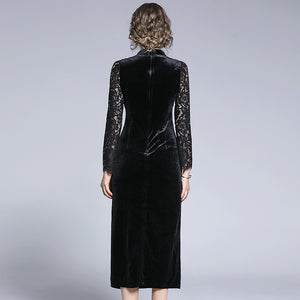 Robe Dentelle et Velours | Infinie Dentelle