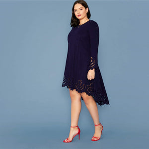 Robe Asymétrique Dentelle Grande Taille | Infinie Dentelle