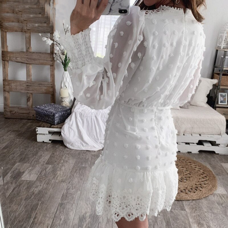 Robe Dentelle Blanche Ancienne | Infinie Dentelle