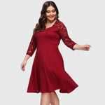 Robe Dentelle Bordeaux Grande Taille | Infinie Dentelle