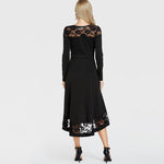 Robe Noire Dentelle Asymétrique