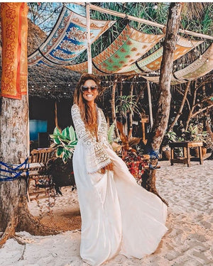 Robe Bohème Dentelle Blanche | Infinie Dentelle