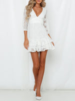 Robe Dentelle Blanche Courte | Infinie Dentelle