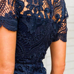Robe Dentelle Bleu Marine | Infinie Dentelle