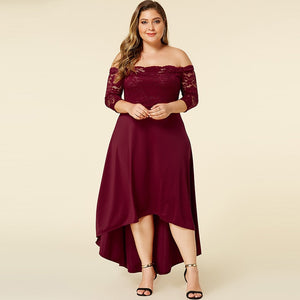 Robe Dentelle Grande Taille Asymétrique | Infinie Dentelle