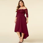 Robe Dentelle Grande Taille Asymétrique | Infinie Dentelle