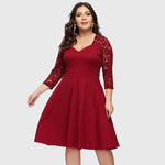 Robe Dentelle Bordeaux Grande Taille | Infinie Dentelle