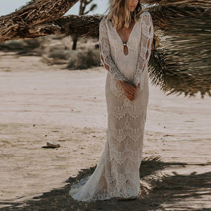 Robe Blanche Dentelle Cérémonie | Infinie Dentelle