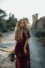 Robe Boho Dentelle Rouge | Infinie Dentelle