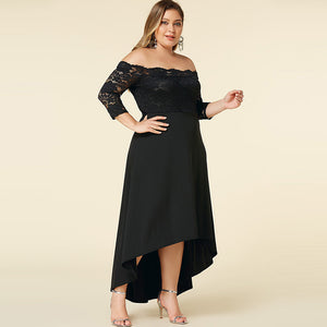 Robe Dentelle Grande Taille Asymétrique | Infinie Dentelle