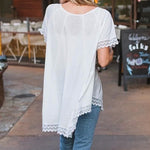 Top Long Dentelle en Bas