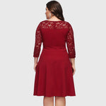 Robe Dentelle Bordeaux Grande Taille | Infinie Dentelle