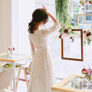 Robe Blanche Dentelle Habillée | Infinie Dentelle