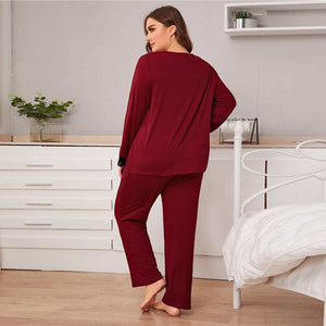 Pyjama  Dentelle Grande Taille Rouge