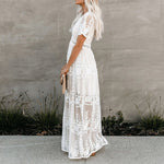 Robe Blanche Dentelle Bohème | Infinie Dentelle