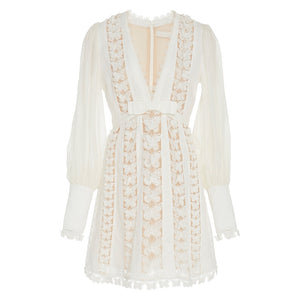 Robe Dentelle Blanche Empire | Infinie Dentelle