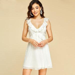 Robe Blanche Dentelle Droite | Infinie Dentelle