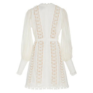 Robe Dentelle Blanche Empire | Infinie Dentelle