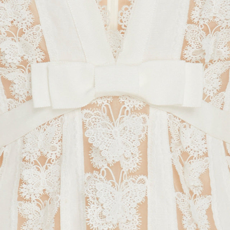 Robe Dentelle Blanche Empire | Infinie Dentelle