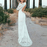 Robe Blanche Dentelle Cérémonie | Infinie Dentelle