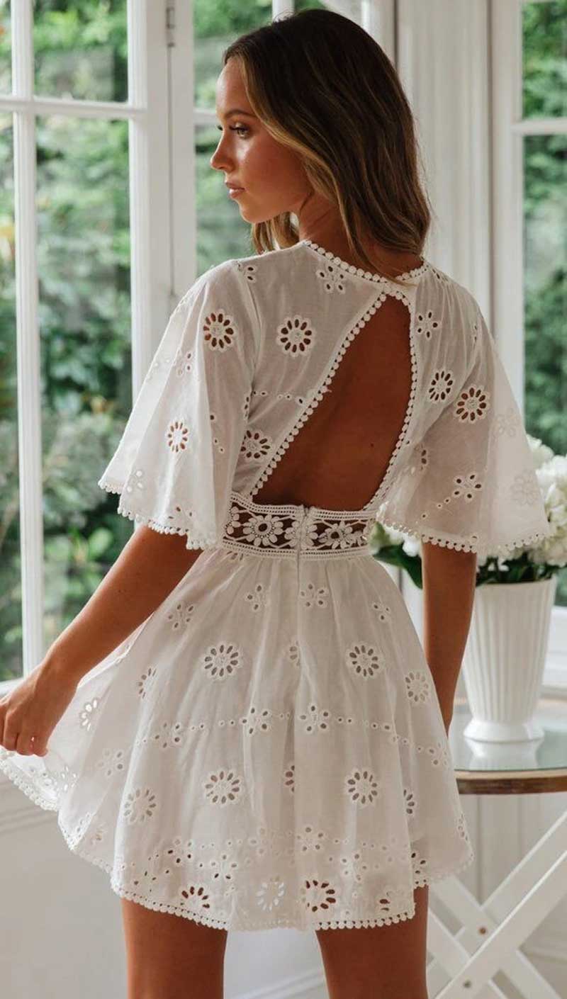 Robe Blanche Dentelle Femme | Infinie Dentelle