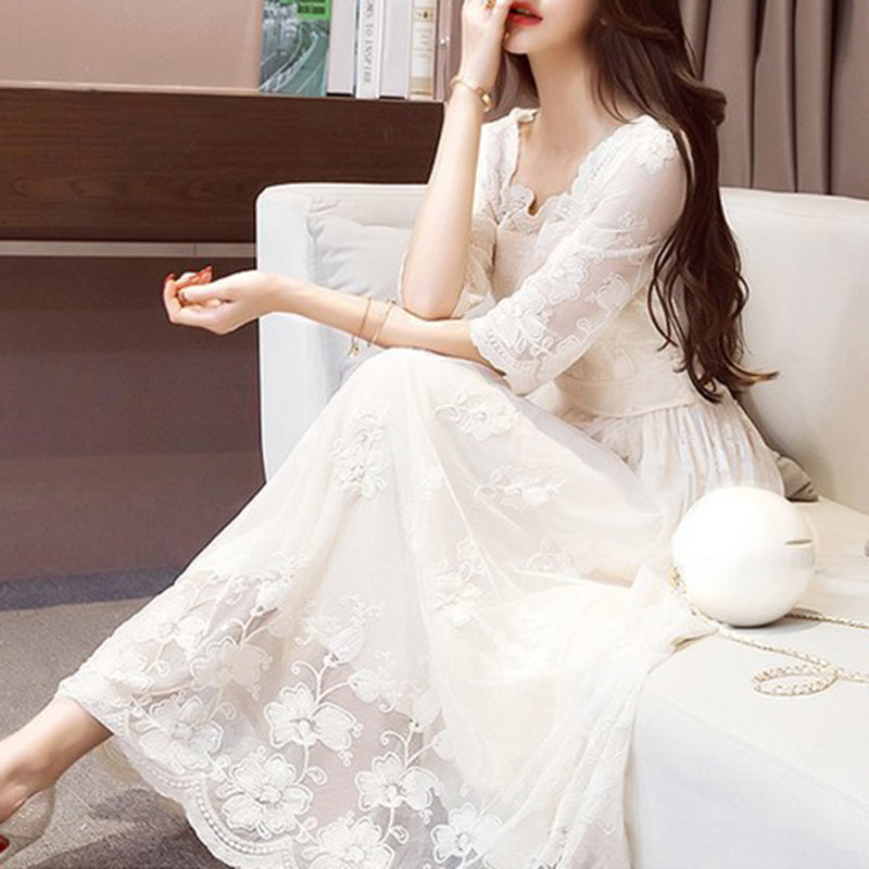 Robe Dentelle Blanche Femme | Infinie Dentelle