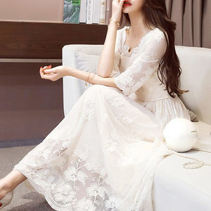 Robe Dentelle Blanche Femme | Infinie Dentelle