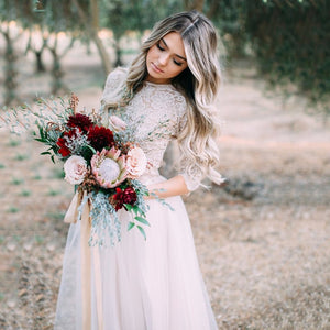 Robe de Mariée Dentelle Deux Pièces