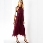 Robe Longue Dentelle Pourpre
