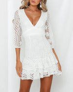 Robe Dentelle Blanche Courte | Infinie Dentelle