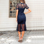 Robe Dentelle Bleu Marine | Infinie Dentelle