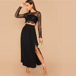 Robe Dentelle Noire Deux Pièces | Infinie Dentelle