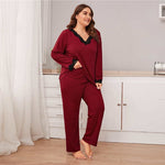 Pyjama  Dentelle Grande Taille Rouge