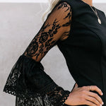 Robe Noire Dentelle de Soirée