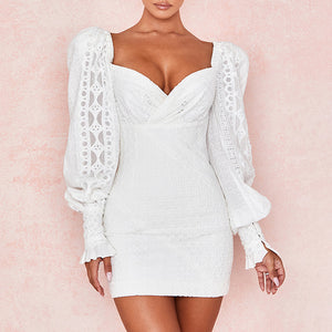 Robe Dentelle Manche Bouffante | Infinie Dentelle