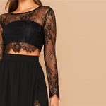 Robe Dentelle Noire Deux Pièces | Infinie Dentelle