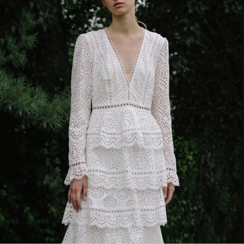 Robe Dentelle Blanche Romantique | Infinie Dentelle