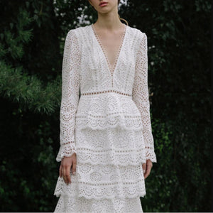 Robe Dentelle Blanche Romantique | Infinie Dentelle