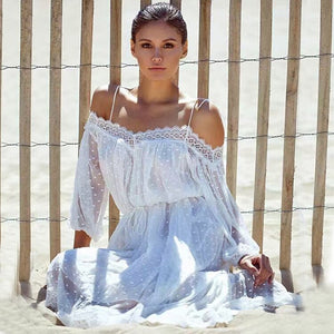 Robe Dentelle Blanche de Plage | Infinie Dentelle