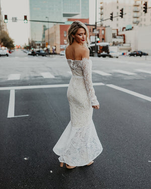 Robe de Soirée Dentelle Blanche | Infinie Dentelle