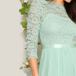 Robe Dentelle Soirée Bleu | Infinie Dentelle