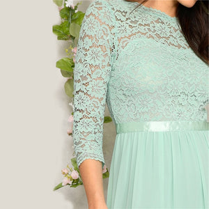 Robe Dentelle Soirée Bleu | Infinie Dentelle