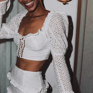 Top Bustier Dentelle Blanc